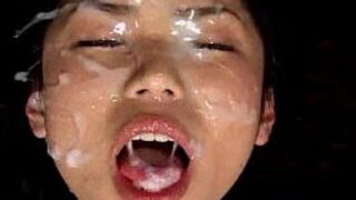 sexy asian cum facials porn video